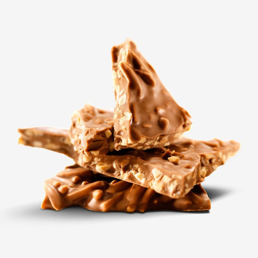 frischschoggi rocher mandelmilch - gourmet-milchschokolade mit gerösteten mandeln