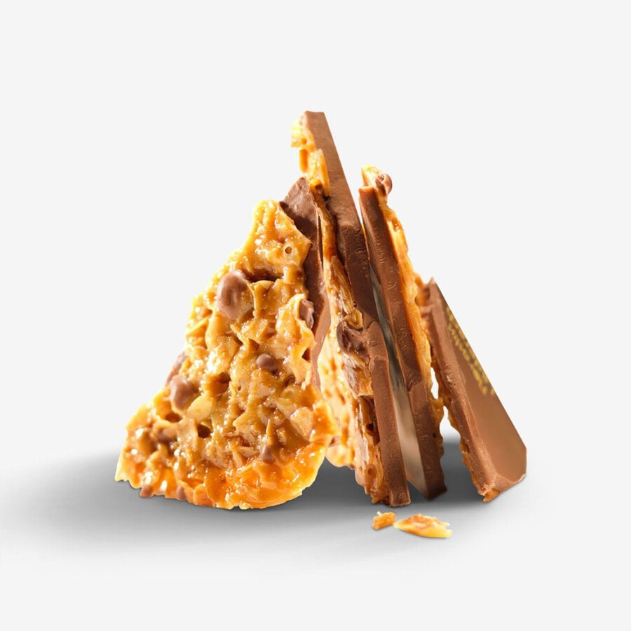frischschoggi florentine milchschokolade genießen sie cremige milchschokolade mit mandel-florentiner-crunch