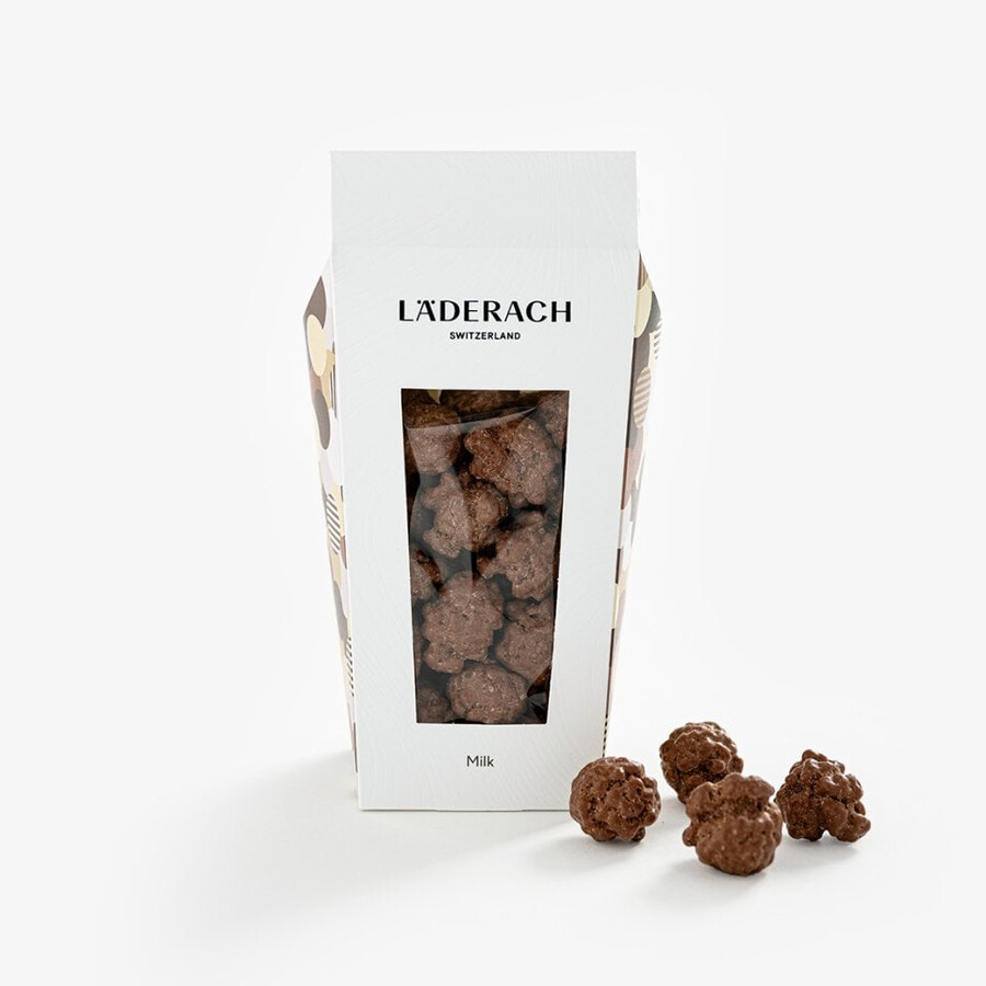 popcorn milk 185g - knuspriges karamellisiertes popcorn umhüllt von schweizer milchschokolade für gemütliche filmabende