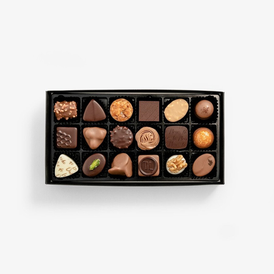 pralinenauswahl 18 stück eine luxuriöse auswahl an milchpralinen