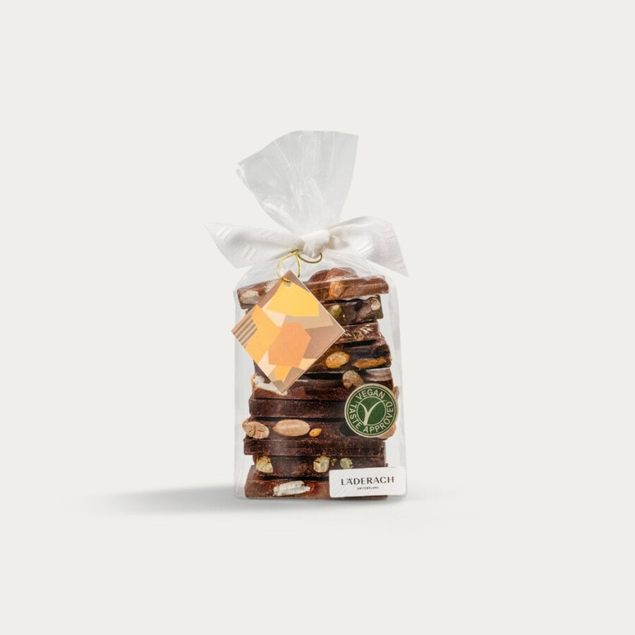 kleiner veganer frischschoggi-beutel – genießen sie eine köstliche mischung aus dunklen sorten und cashewmilch-alternativen
